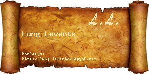 Lung Levente névjegykártya